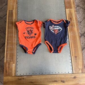 Chicago Bears Baby One-Piece Bodysuit - Orange & Navy (2-Pack)